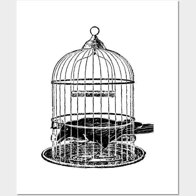 Caged Raven Wall Art by The Hermit Magic Magazine